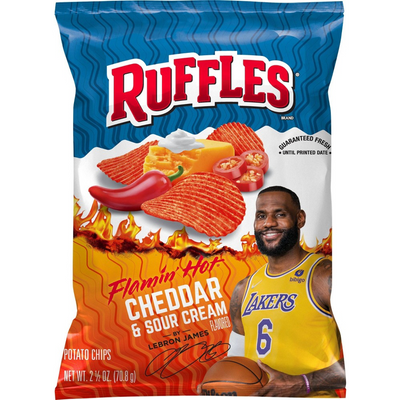 Ruffles Flamin' Hot Cheddar & Sour Cream Flavored, Potato Chips