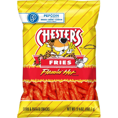 Chester's Corn Snacks, Flamin' Hot Flavored, Fries 5.25 Oz