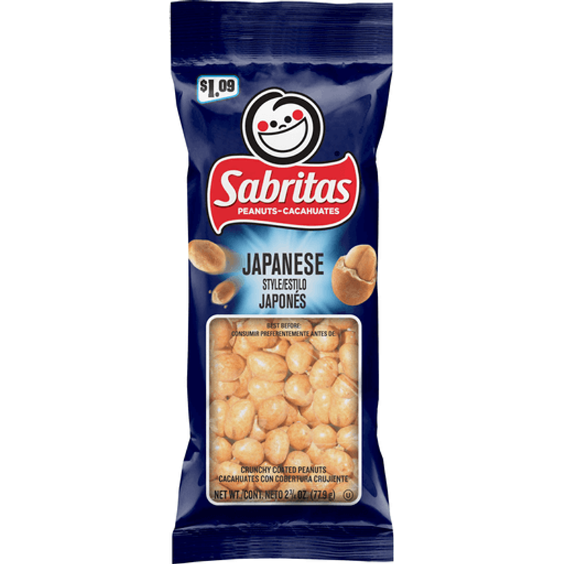 Sabritas Crunchy Japanese Style Coated Peanuts 2.75oz Bag