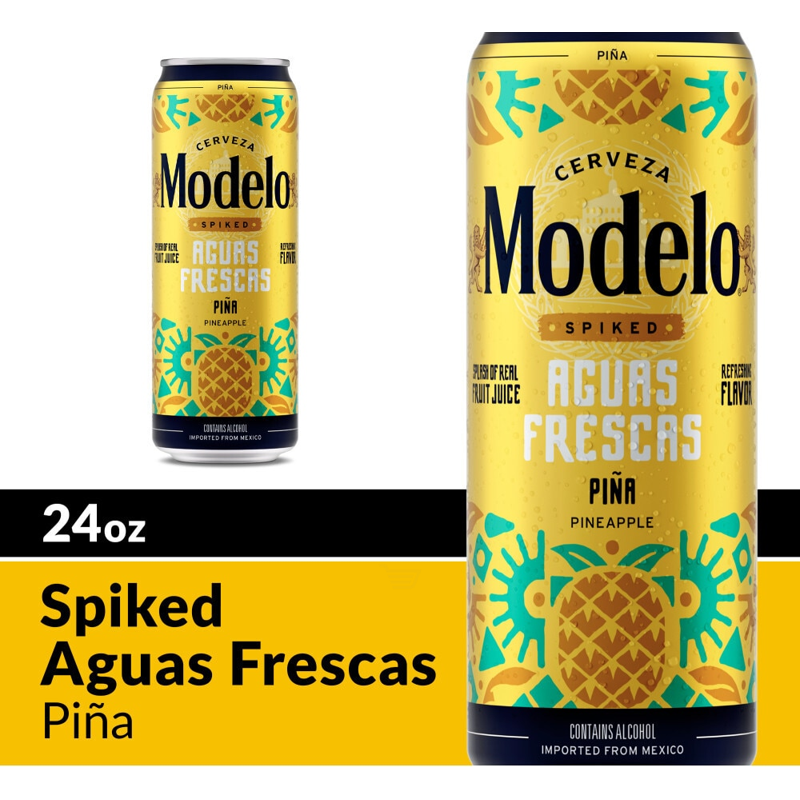 Modelo Spiked Aguas Frescas Pina Flavored Malt Beverage 1 Can