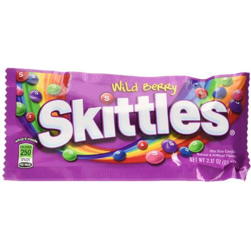 Skittles Wild Berry Candy 2.17oz Bag