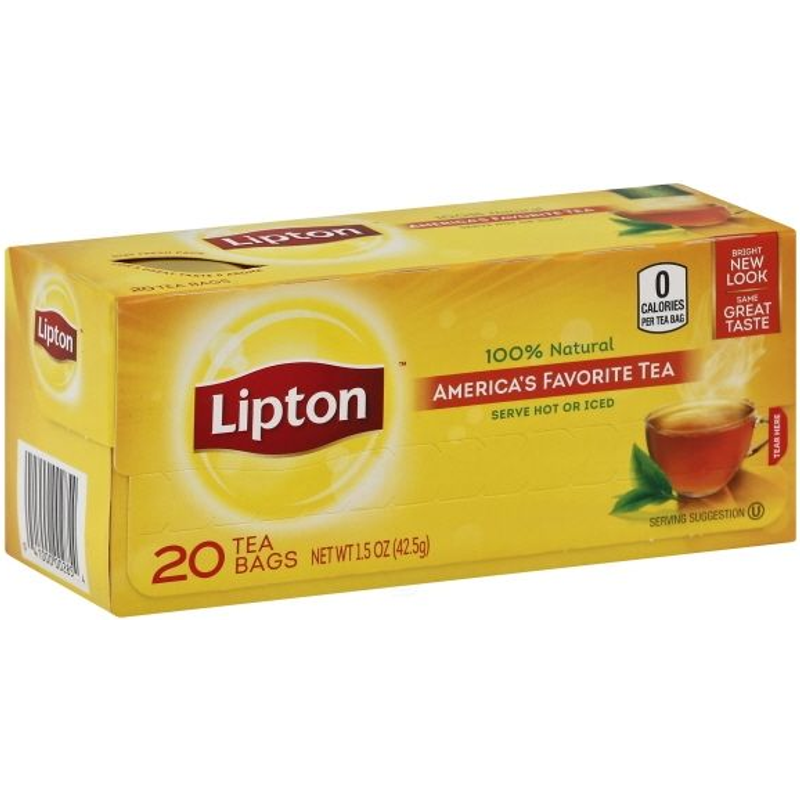 Lipton Black Tea Bags 20x 1.5oz Boxes