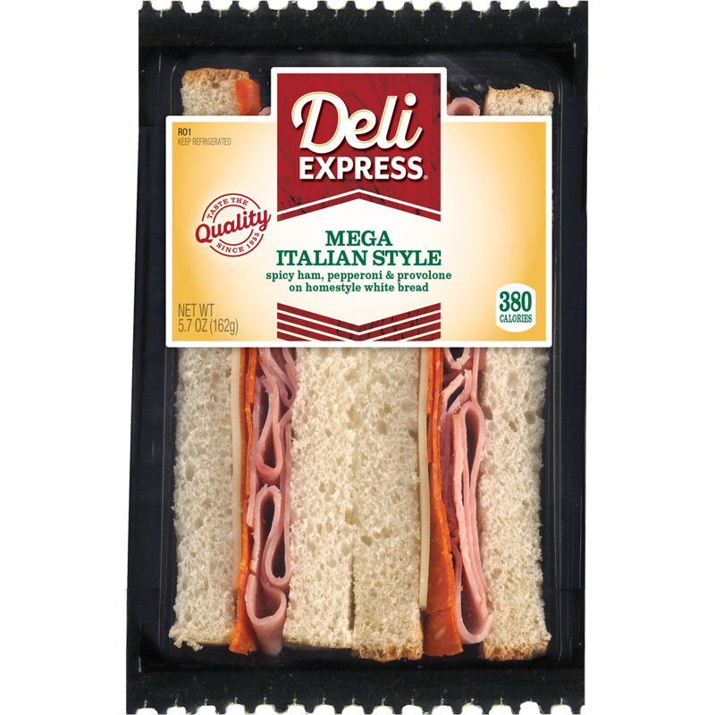 Deli Express Mega Italian Style Sandwich 5.7oz Box