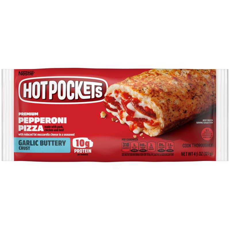 Hot Pockets Premium Pepperoni Pizza Frozen Sandwich 4.5oz Pack