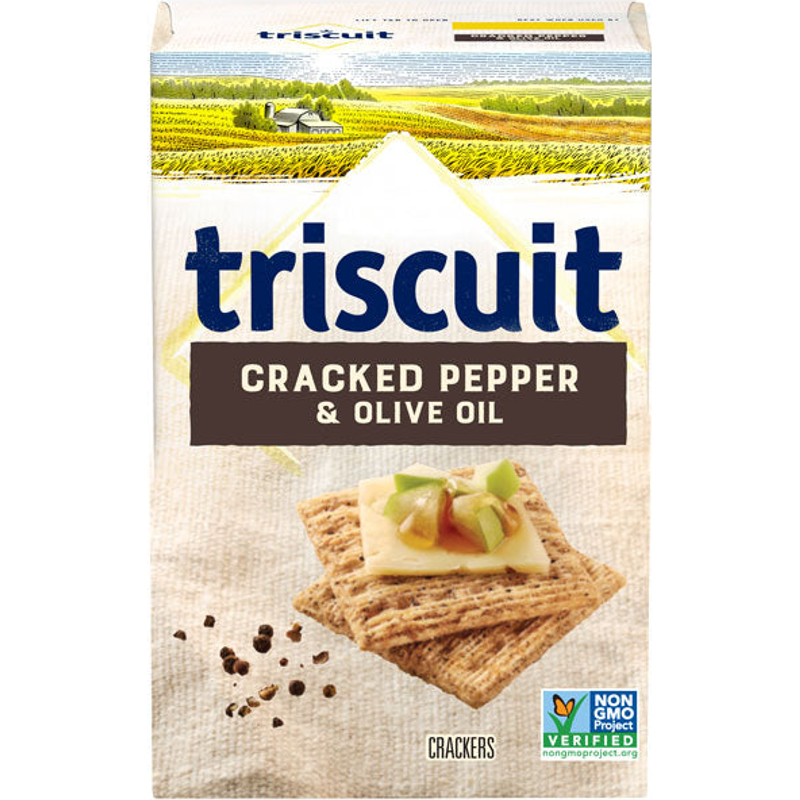 Triscuit Cracked Pepper & Olive Oil Whole Grain Wheat 8.5oz Count