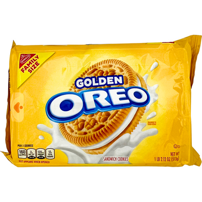 Oreo Sandwich Cookies, Golden, Family Size 18.12oz Bag