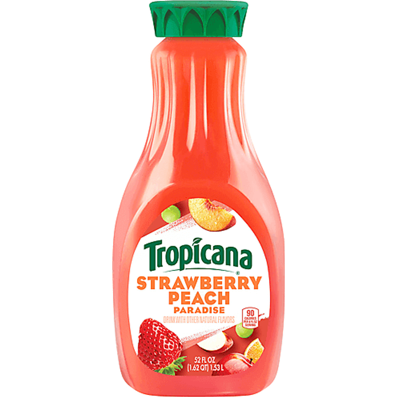 Tropicana Strawberry Peach Paradise 52oz Bottle