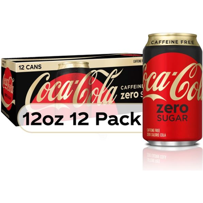 Coca-Cola Zero Sugar Caffeine-Free Soda 12 Pack 12oz Cans