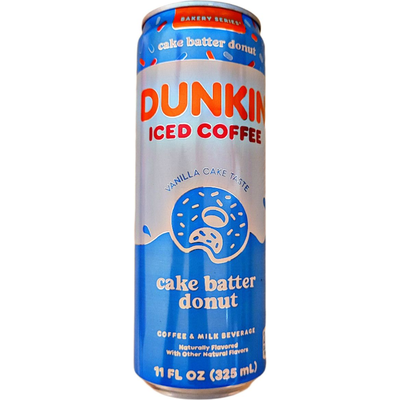 Dunkin' Vanilla Cake Batter Donut Iced Coffee 11oz Can