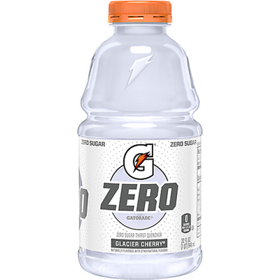 Gatorade Zero Sugar Thirst Quencher Glacier Cherry Sports Drink 32oz Bottle