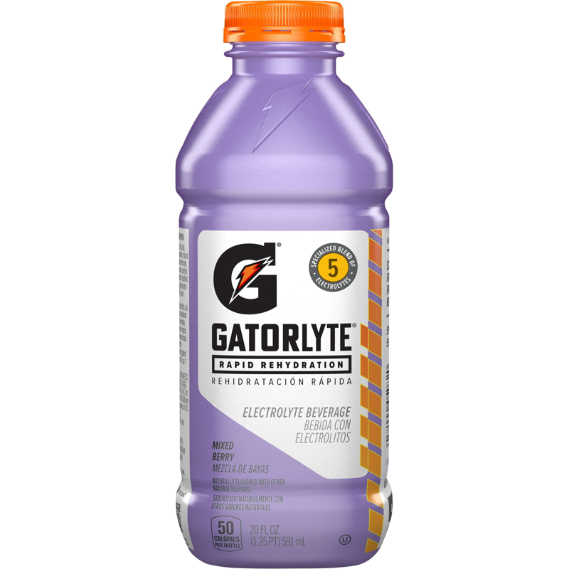 Gatorade Gatorlyte Electrolyte Beverage, Mixed Berry 20oz Bottle