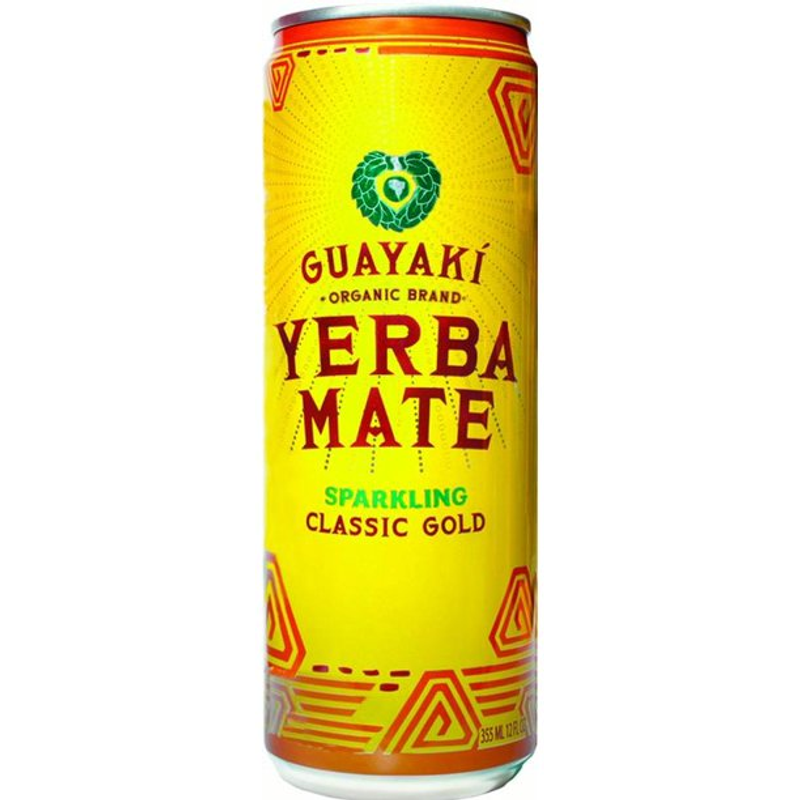 Guayaki Yerba Mate Classic Gold Sparkling 12oz Plastic Bottle