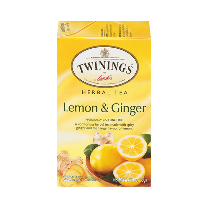 Twinings Lemon & Ginger Herbal Teabags 20x 1oz Boxes