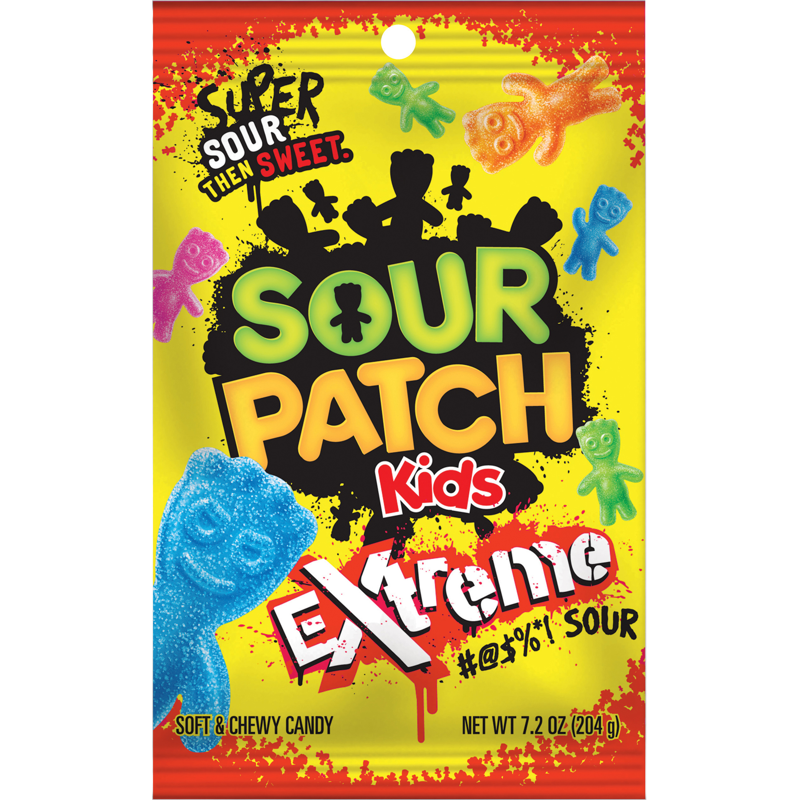 Sour Patch Kids Extreme Sour Soft & Chewy Candy 7.2oz Bag