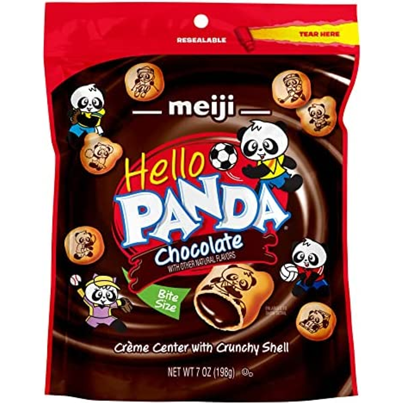 Meiji Hello Panda Chocolate Creme Filled Cookies 7oz Bag