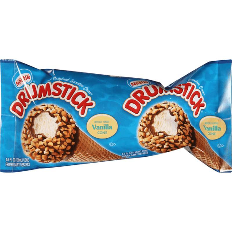 Drumstick Vanilla Cone Ice cream 4.6oz Count