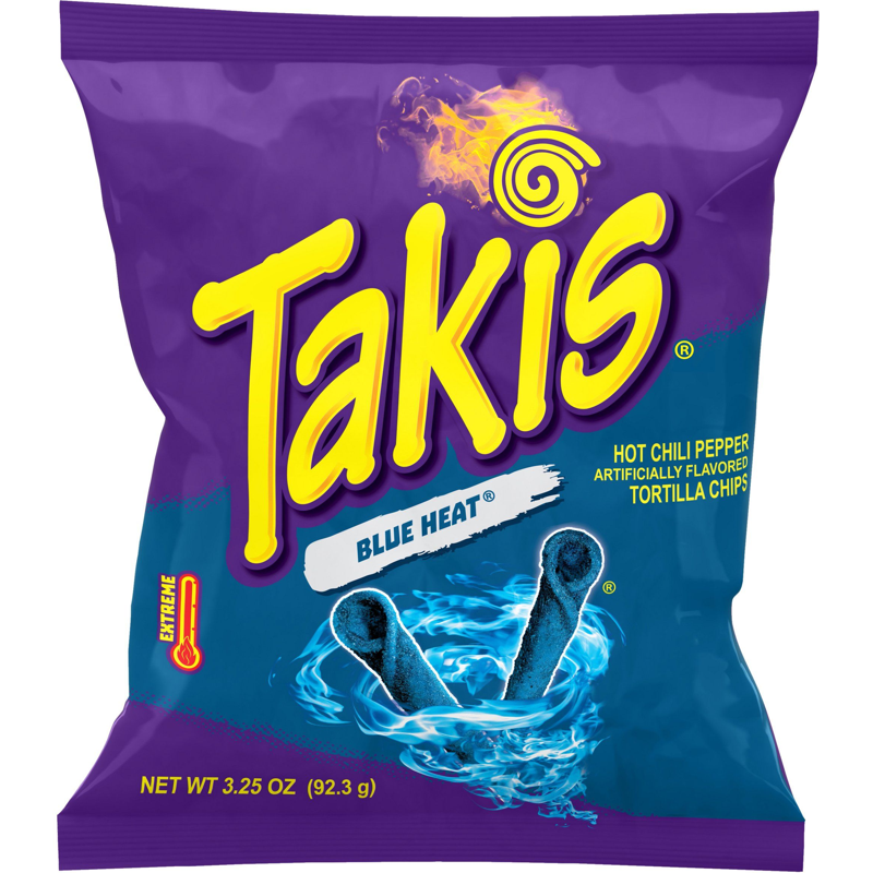 Takis Tortilla Chips, Blue Heat, Extreme 3.25 Oz