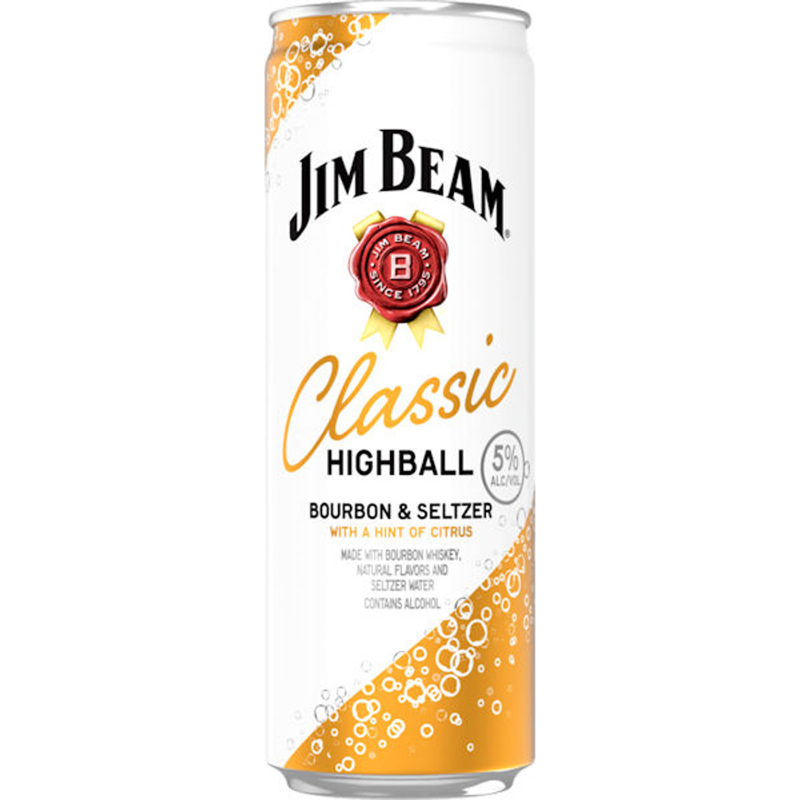 Jim Beam Classic Highball Bourbon Seltzer Ready-to-Drink 12oz Can