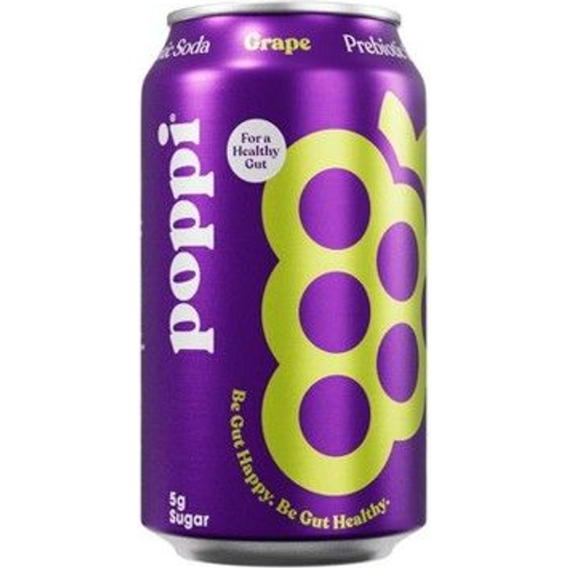 Poppi Grape Prebiotic Soda - 12oz Can