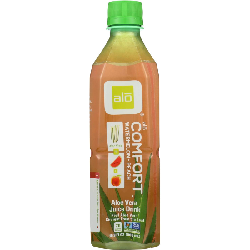 Aloe Vera Juice Watermelon Peach 16.9oz Bottle