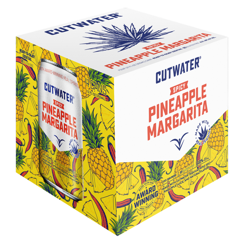 Cutwater Spirits Spicy Pineapple 4 Pack 12oz