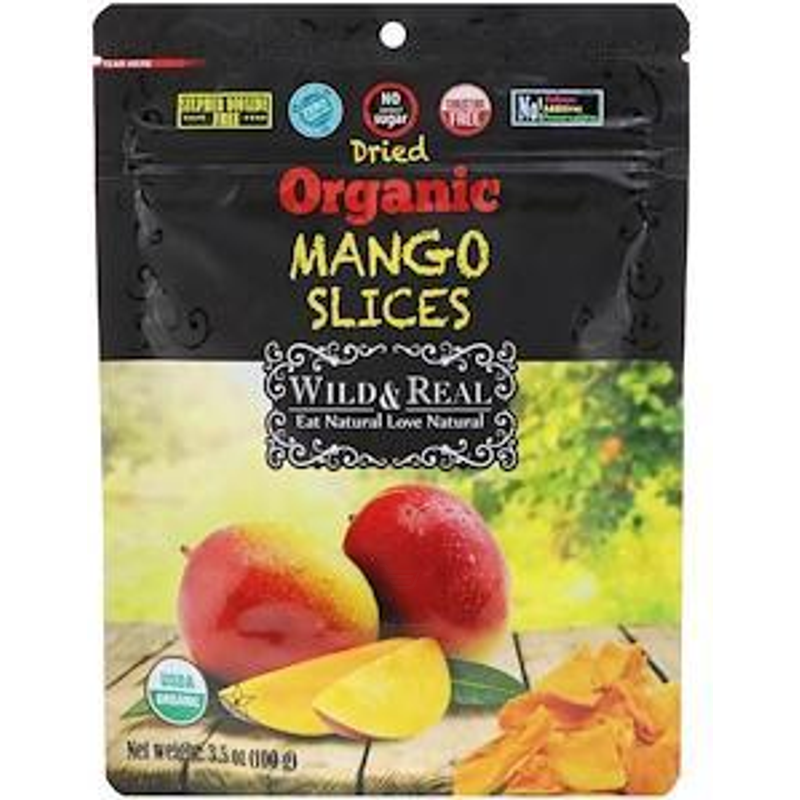 Wild & Real Dried Mango 3.5oz Bag