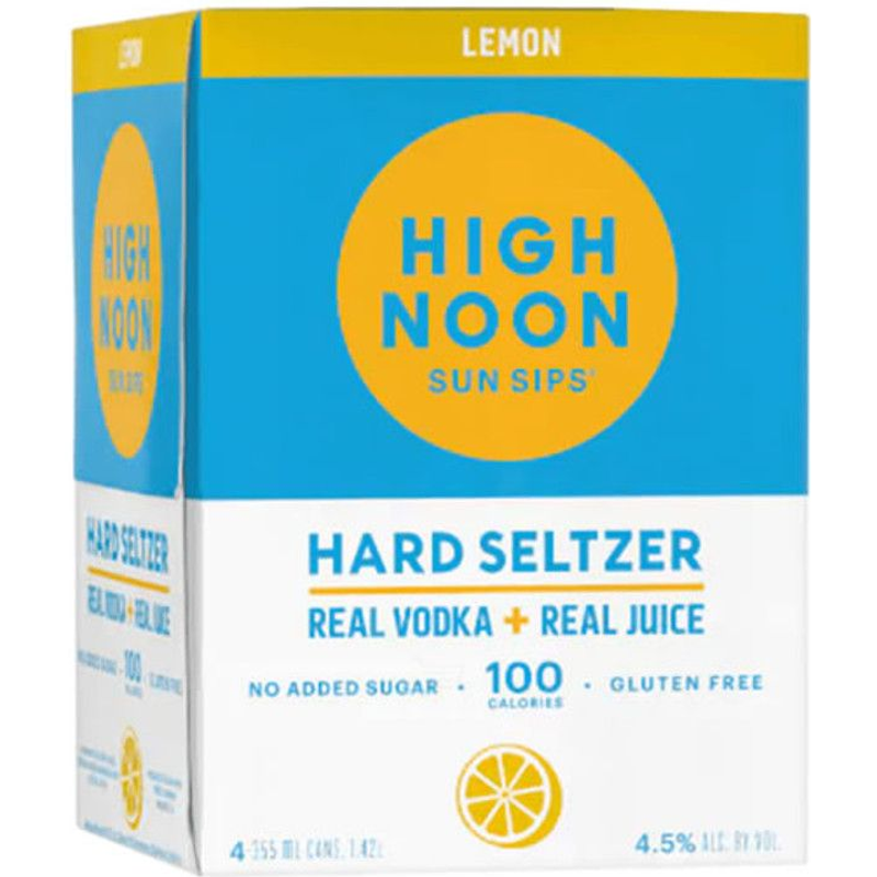 High Noon Lemon Hard Seltzer 4 Pack 12oz