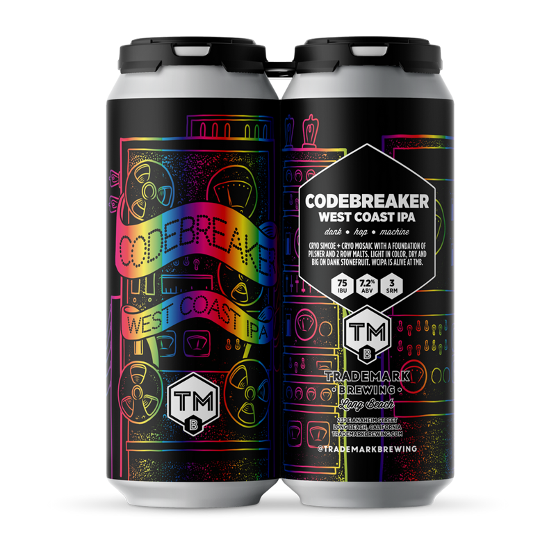 Trademark Brewing Codebreaker West Coast IPA 4 Pack 16 oz Cans 7.2 % ABV