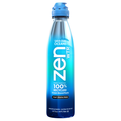 Zen Wtr 9.5 pH Vapor Distilled Water 23.7 Fl Oz Bottle