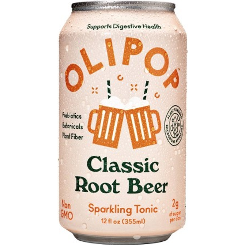 Olipop Sparkling Tonic Classic Root Beer 12oz Can