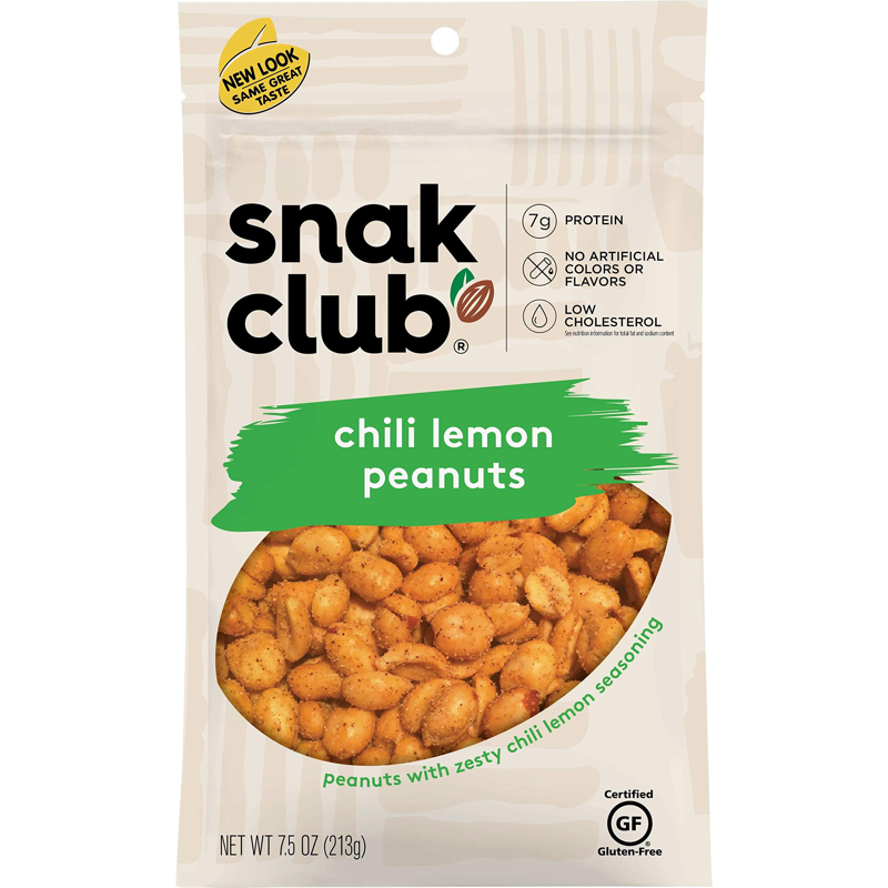 Snak Club Chili Lemon Peanuts 7.5oz Bag