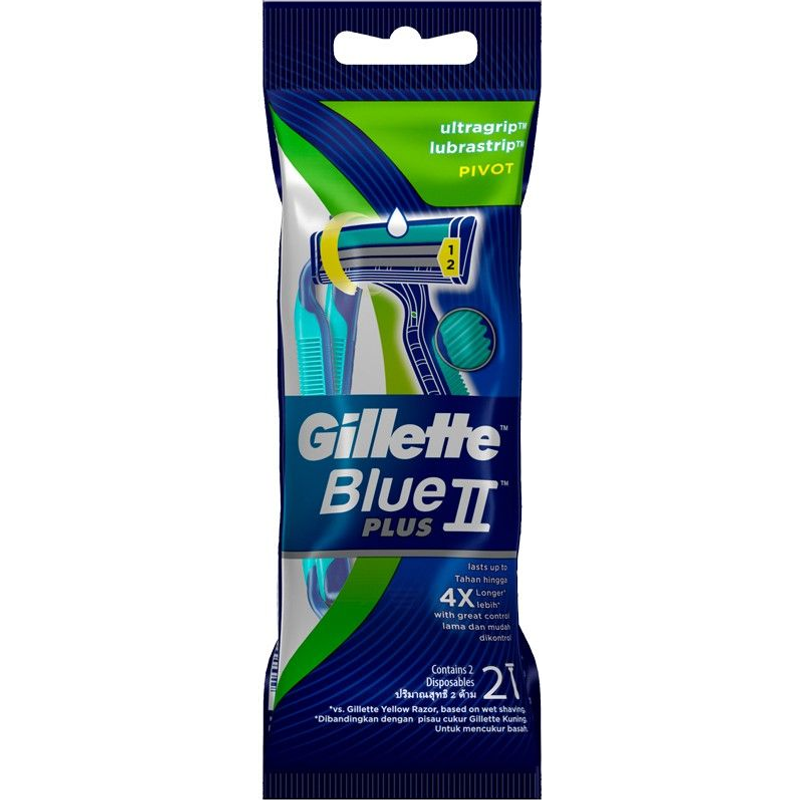 Gillette Blue II Plus 2 Count Razor