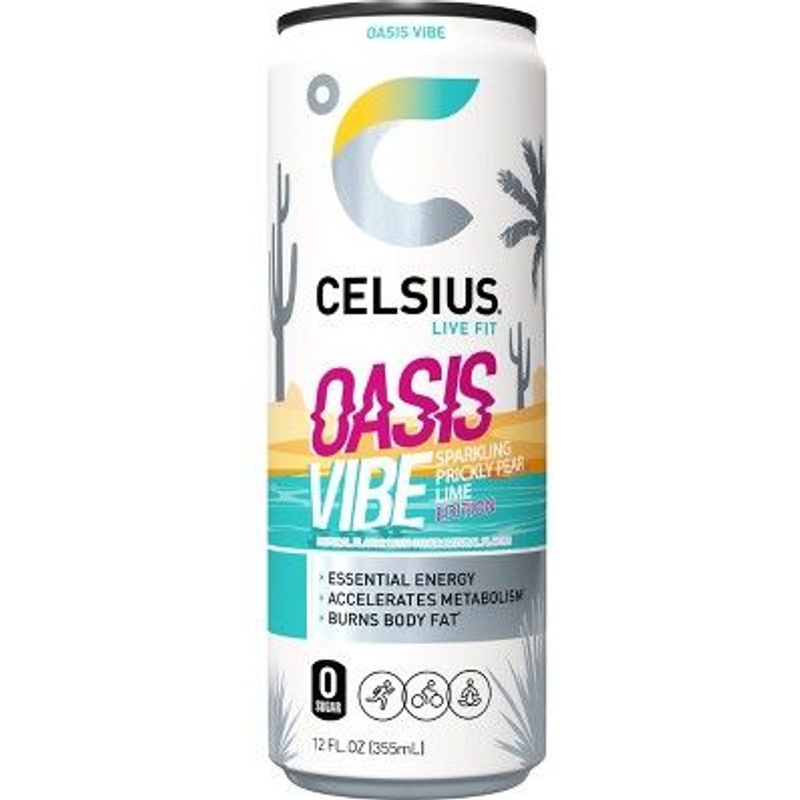 Celsius Sparkling Oasis Vibe Energy Drink 12Oz Can