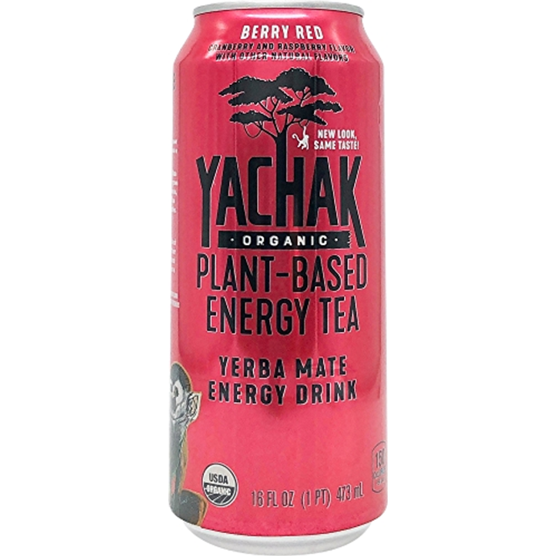 Yachak Organic Yerba Mate Berry Red Energy Drink 4x 16oz Cans