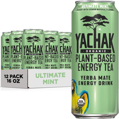 Yachak Ultimate Mint Yerba Mate Energy Drink 12x 16oz Cans