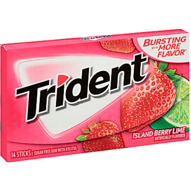 Trident Sugarfree Island Berry Lime Gum 14 CT