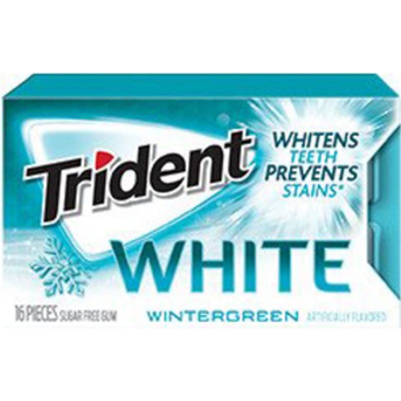 Trident White Sugar Free Gum Wintergreen 24g