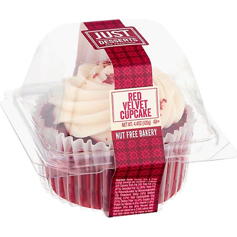 Just Desserts Red Velvet Cupcake 4.4oz Piece