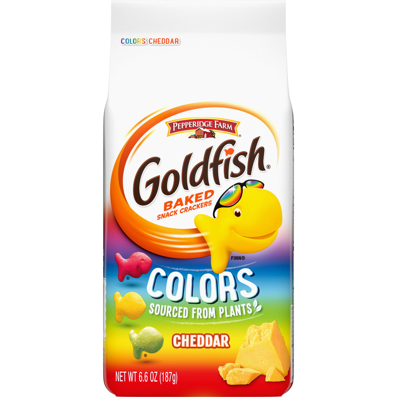 Pepperidge Farm Goldfish Colors Baked Snack Crackers Cheddar 6.6 oz Bag