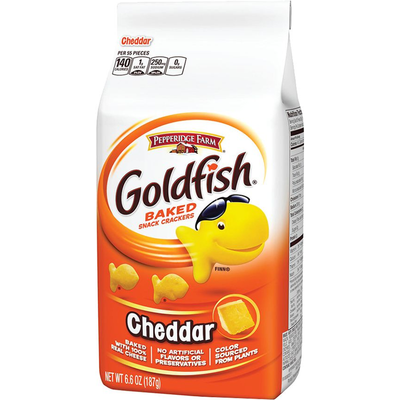 Pepperidge Farm Goldfish Baked Snack Crackers Cheddar 6.6 oz Bag