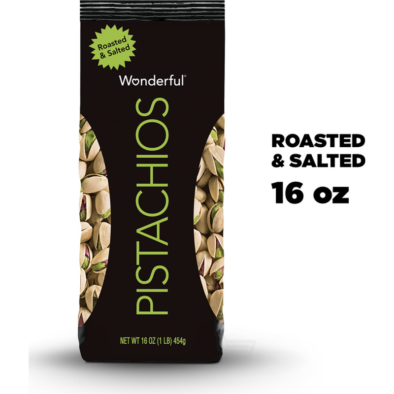 Wonderful Pistachios Roasted & Salted 16 oz Bag