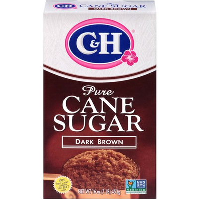 C&H Dark Brown Cane Sugar 16oz Bag