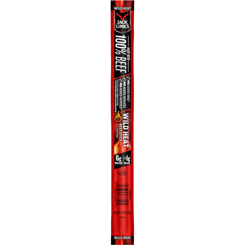 Jack Links Wild Heat Pegged Beef Stick 24x 1.84oz Counts