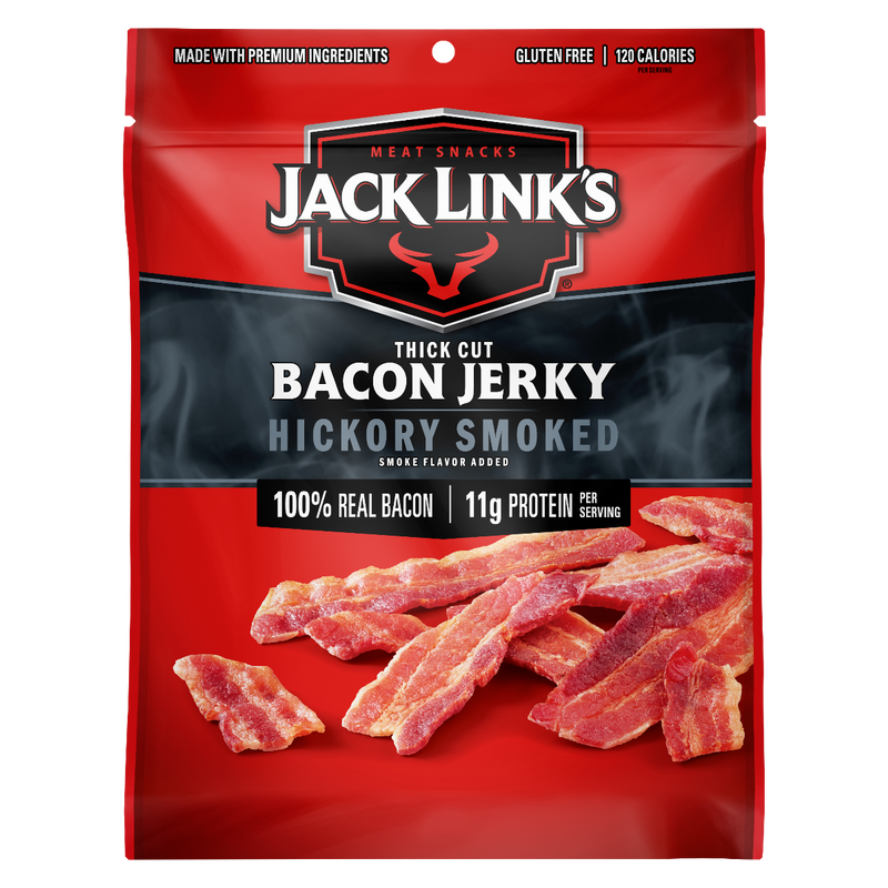 Jack Links Thick Cut Hickory Smoked Bacon Jerky 2.85oz Pouch