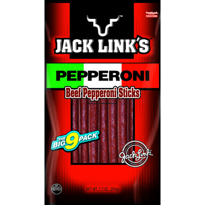 Jack Link's Pepperoni Beef Snack Sticks 3x 7.2oz Bags