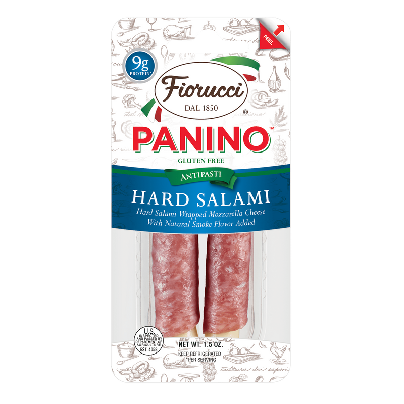 Fiorucci Hard Salami & Mozzarella Paninos 1.5oz Count