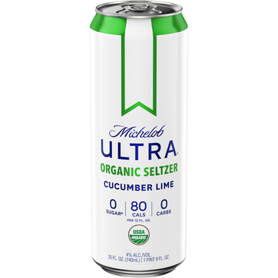 Michelob Ultra Cucumber Lime Organic Seltzer 25oz Can