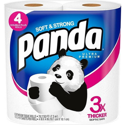 Panda Soft And Strong Toilet Paper 4x 2oz Counts