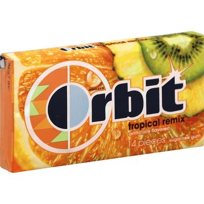 Orbit Sugarfree Gum Tropical Remix 26.6g Box