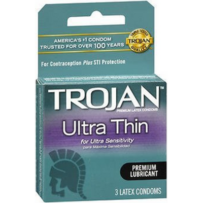 Trojan Sensitivity Ultra Thin Premium Lubricant Condoms - 3 CT